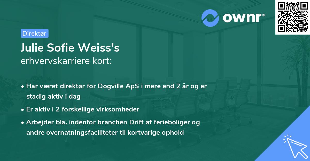 Julie Sofie Weiss's erhvervskarriere kort