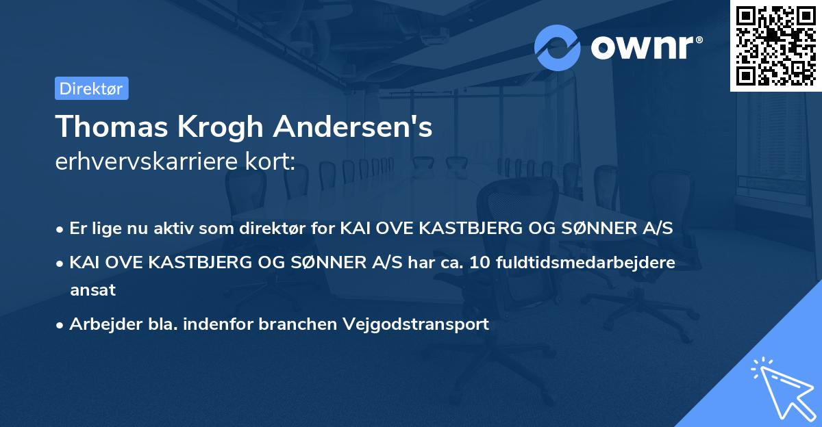 Thomas Krogh Andersen's erhvervskarriere kort