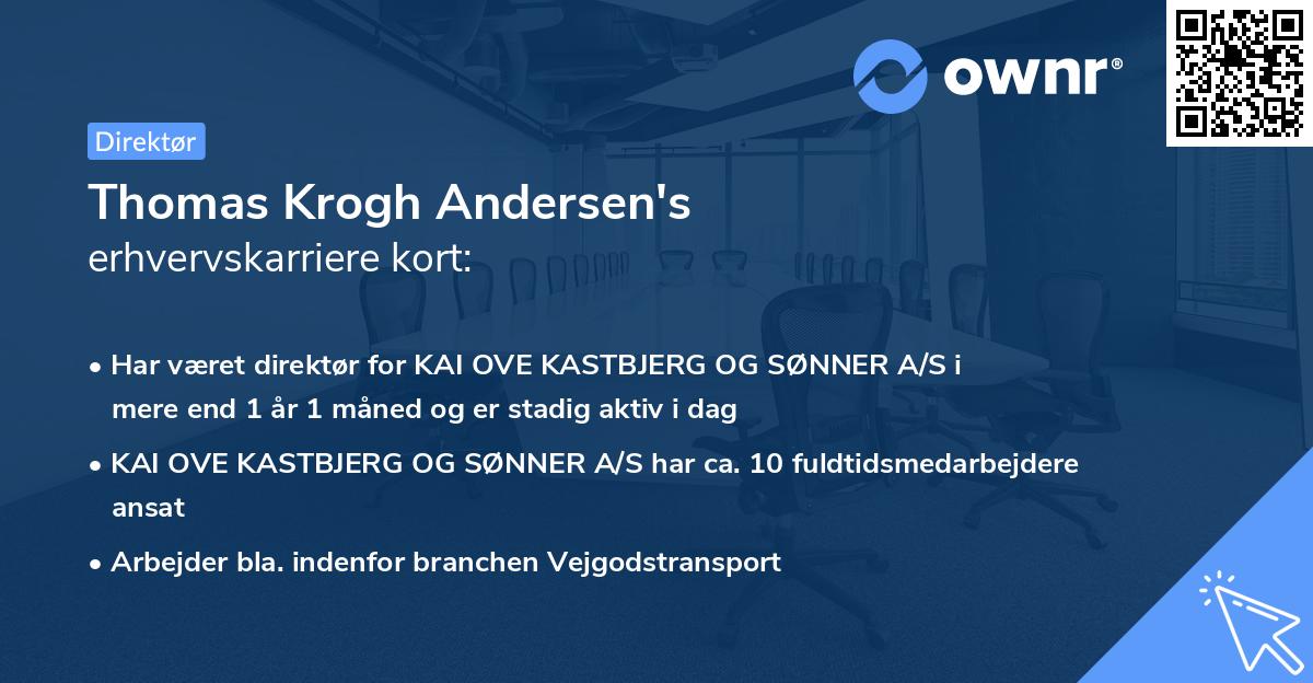 Thomas Krogh Andersen's erhvervskarriere kort