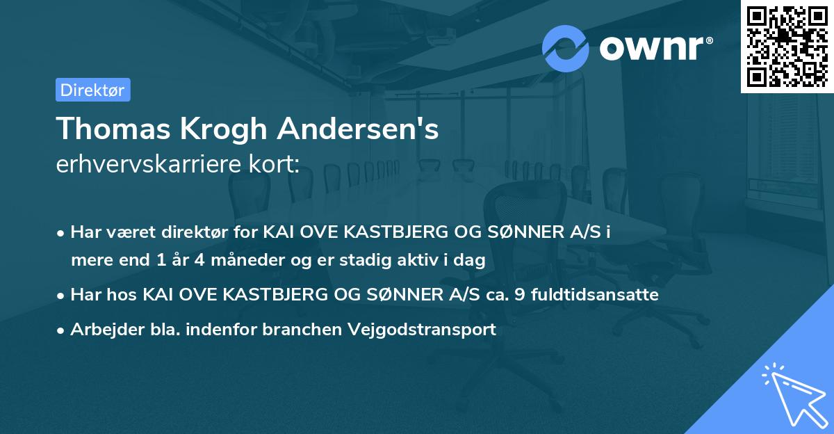 Thomas Krogh Andersen's erhvervskarriere kort