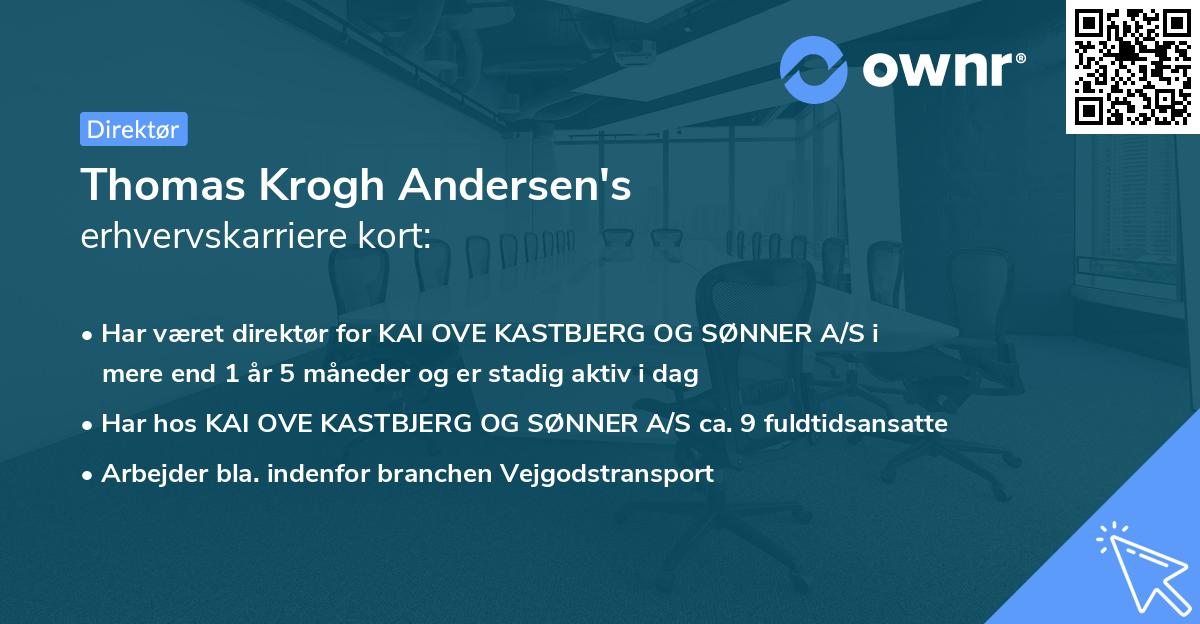 Thomas Krogh Andersen's erhvervskarriere kort