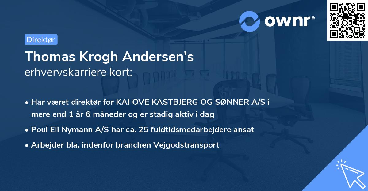 Thomas Krogh Andersen's erhvervskarriere kort