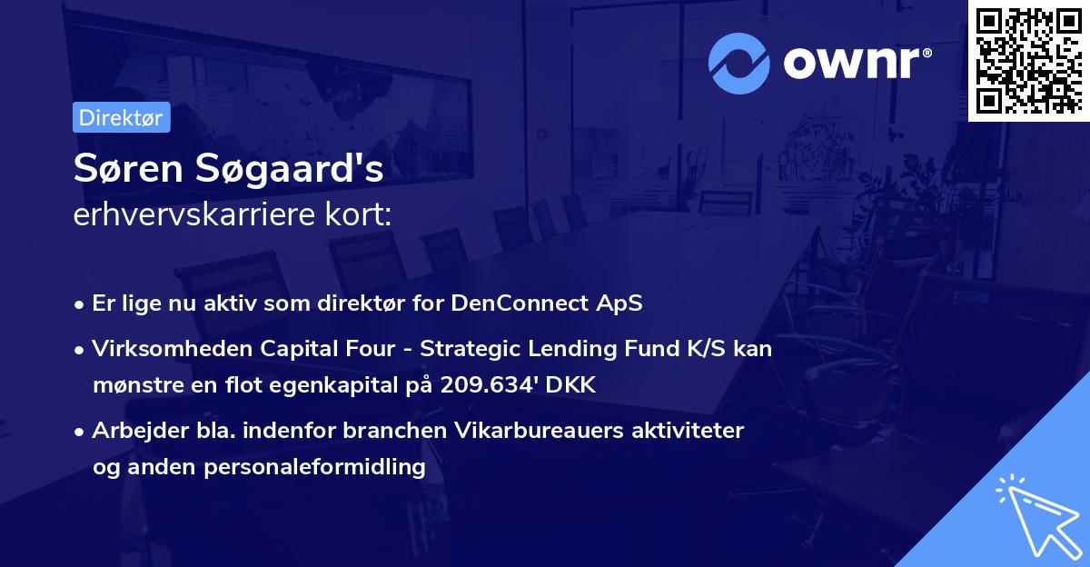 Søren Søgaard's erhvervskarriere kort