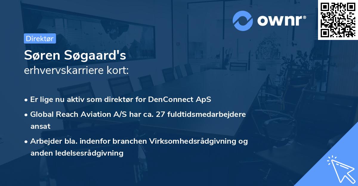 Søren Søgaard's erhvervskarriere kort