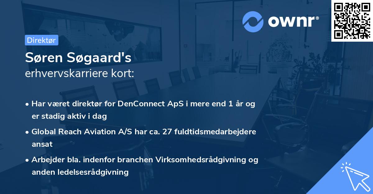Søren Søgaard's erhvervskarriere kort
