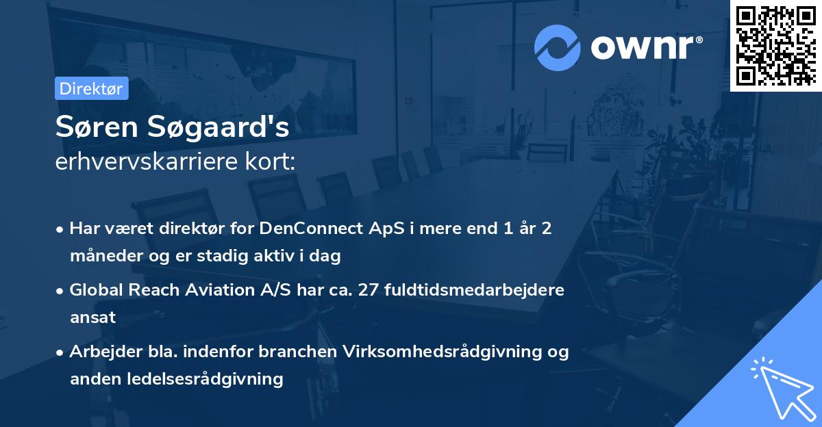 Søren Søgaard's erhvervskarriere kort