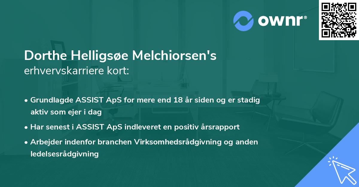 Dorthe Helligsøe Melchiorsen's erhvervskarriere kort