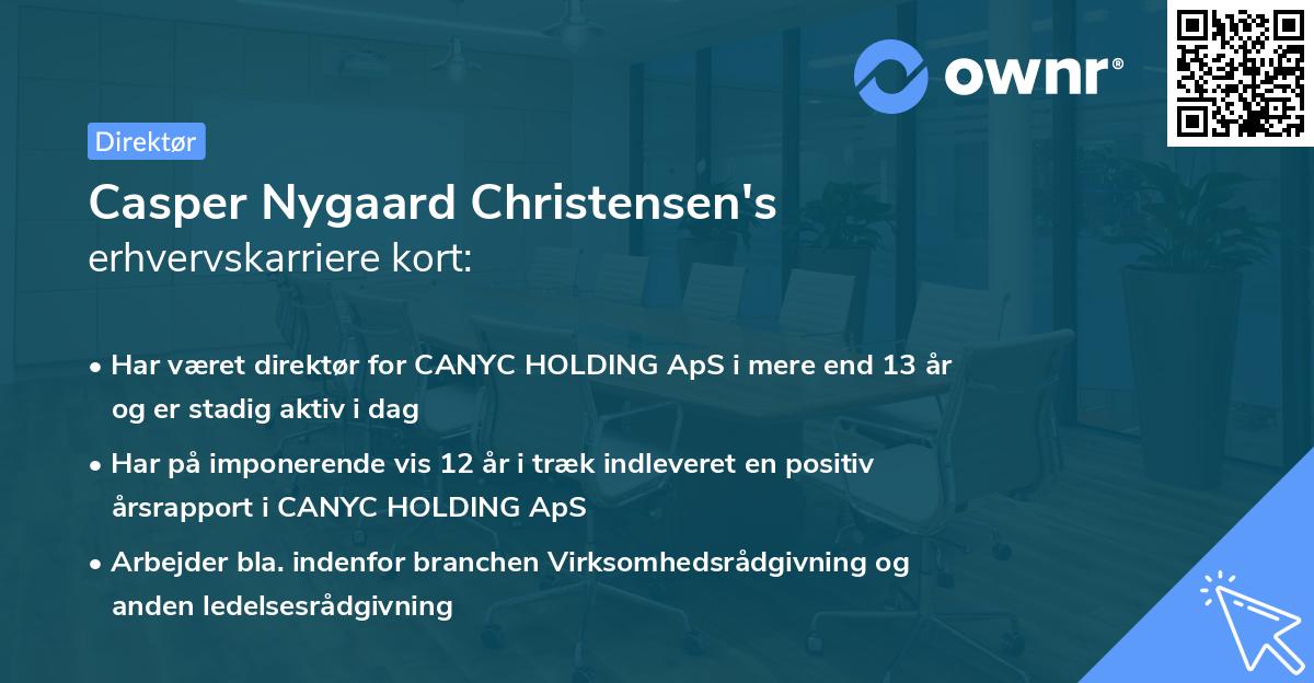 Casper Nygaard Christensen's erhvervskarriere kort