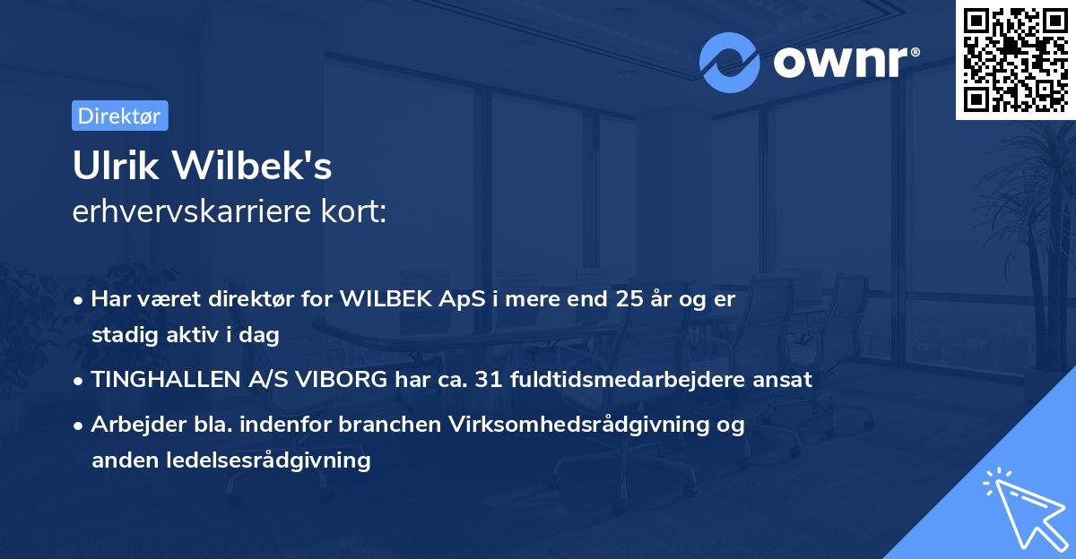 Ulrik Wilbek's erhvervskarriere kort