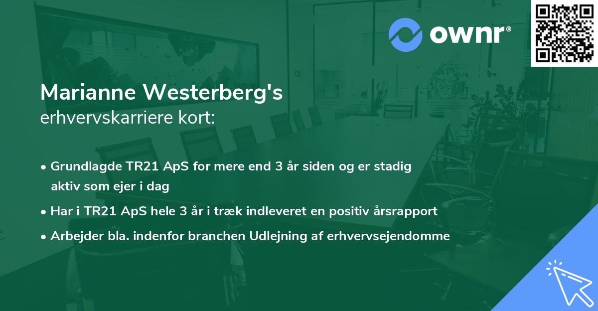Marianne Westerberg's erhvervskarriere kort