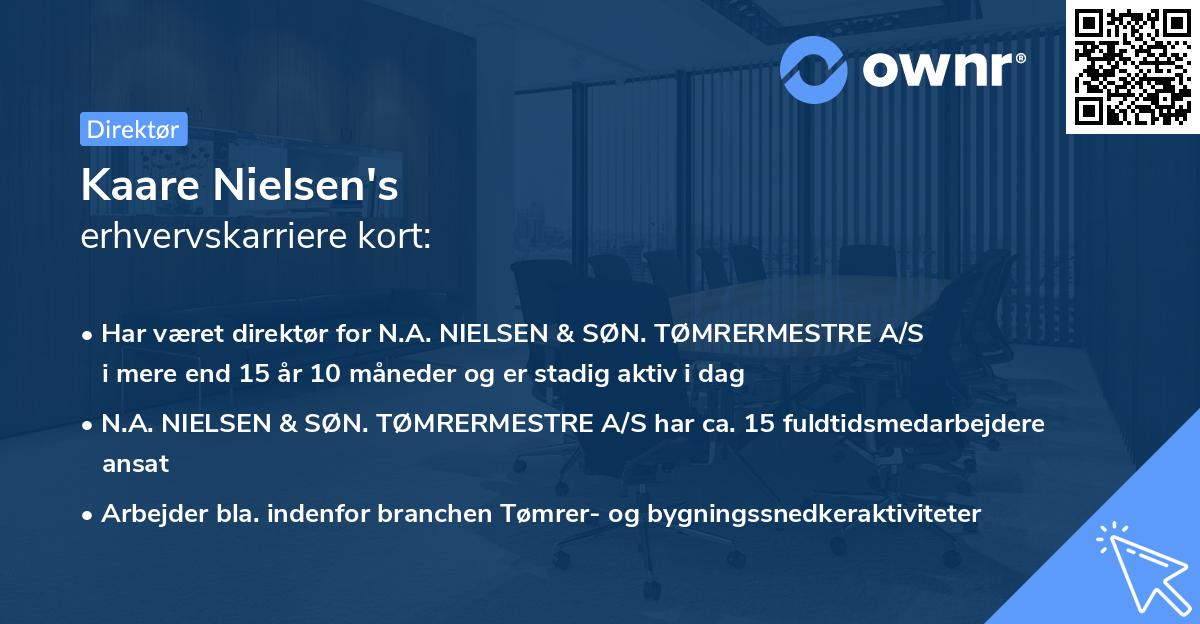 Kaare Nielsen's erhvervskarriere kort