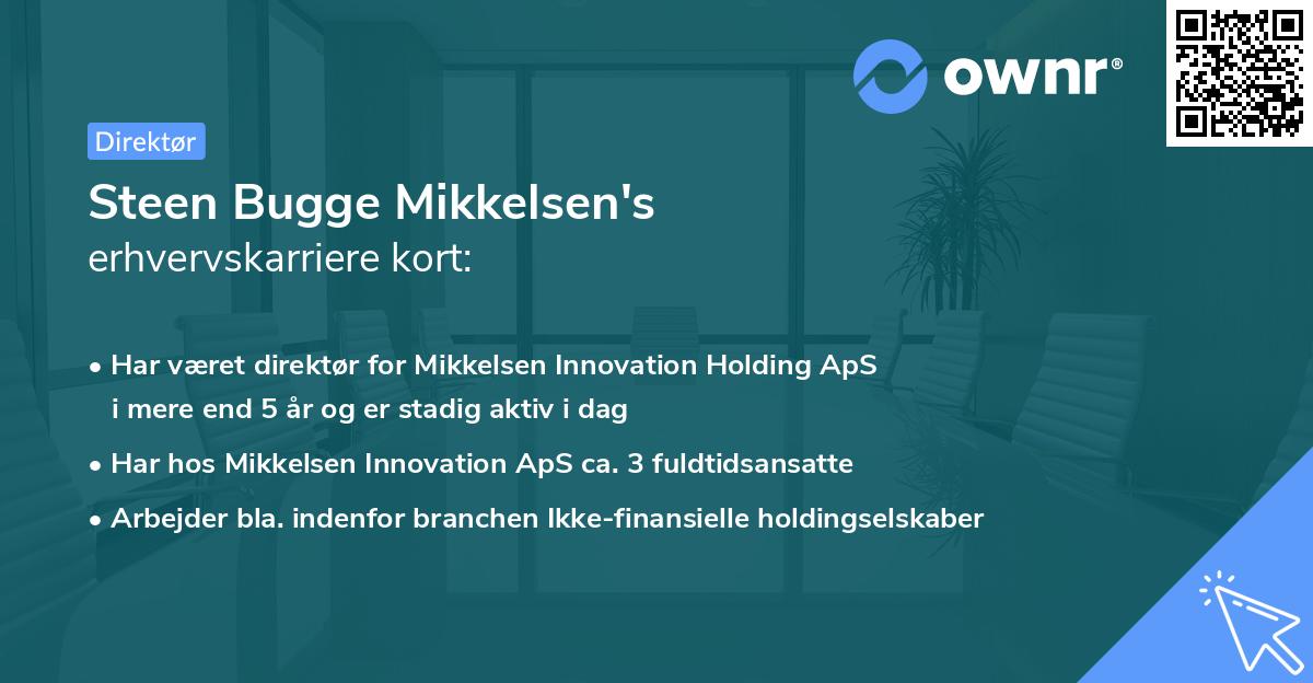 Steen Bugge Mikkelsen's erhvervskarriere kort