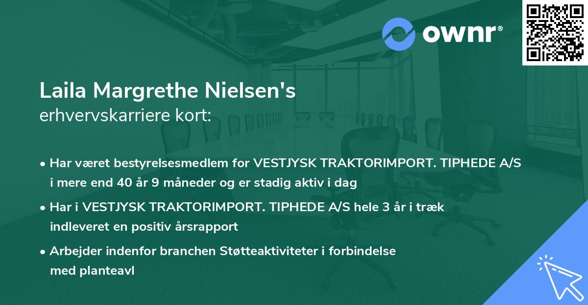 Laila Margrethe Nielsen's erhvervskarriere kort