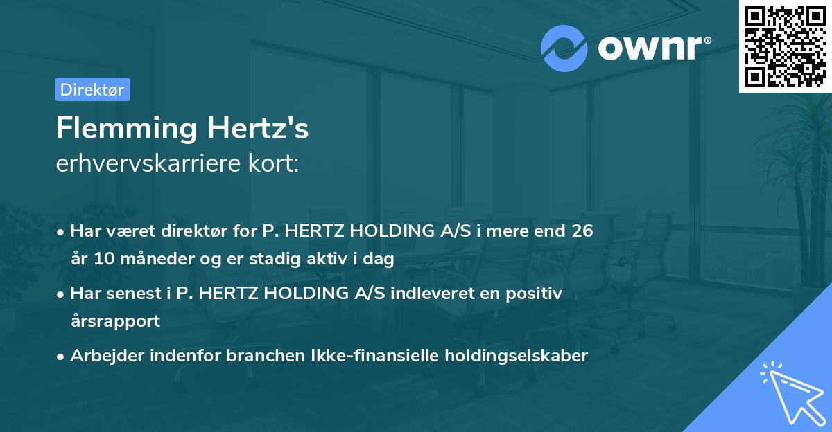 Flemming Hertz's erhvervskarriere kort