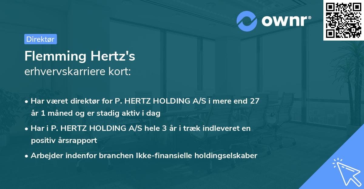 Flemming Hertz's erhvervskarriere kort