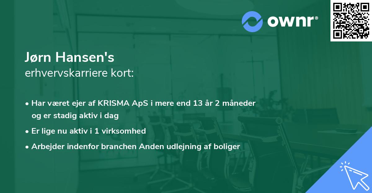 Jørn Hansen's erhvervskarriere kort
