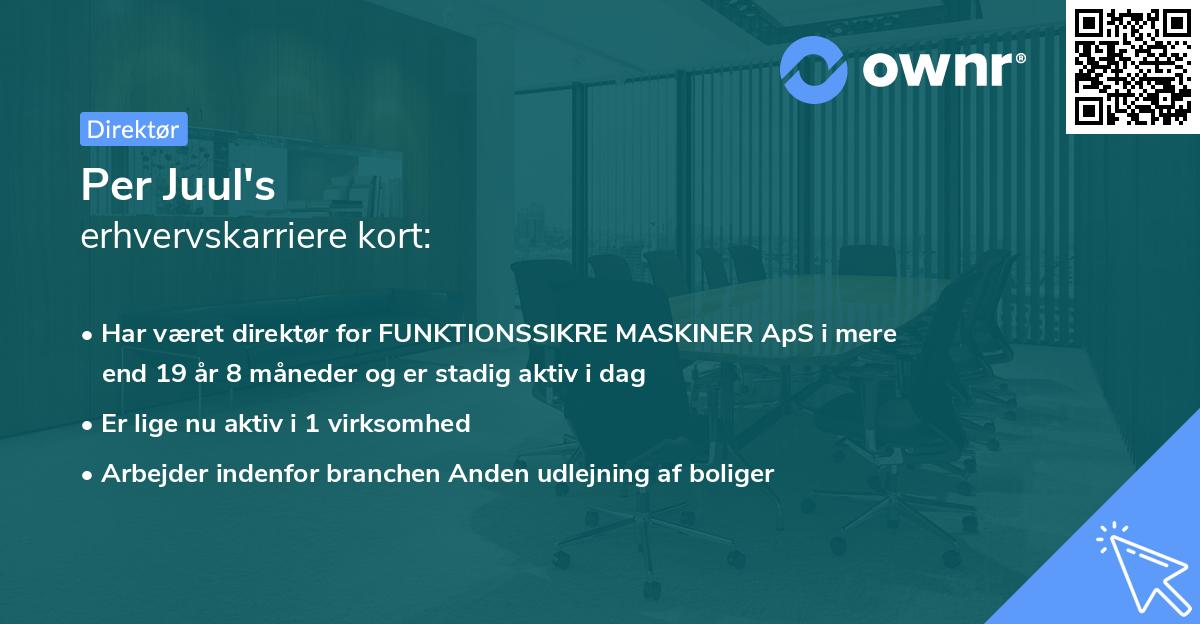 Per Juul's erhvervskarriere kort
