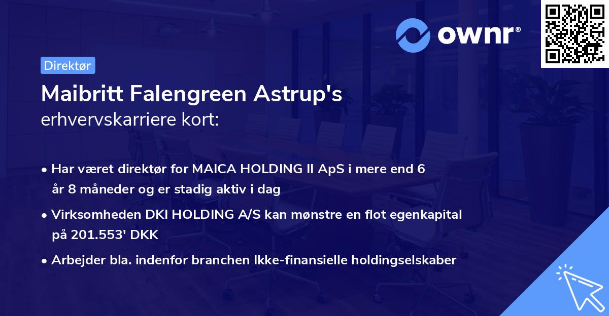 Maibritt Falengreen Astrup's erhvervskarriere kort