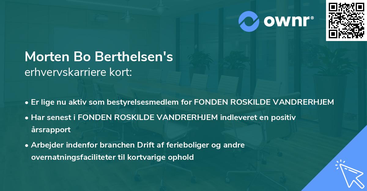 Morten Bo Berthelsen's erhvervskarriere kort