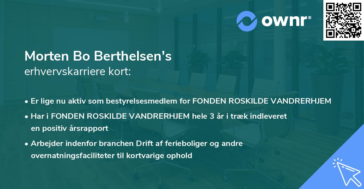 Morten Bo Berthelsen's erhvervskarriere kort