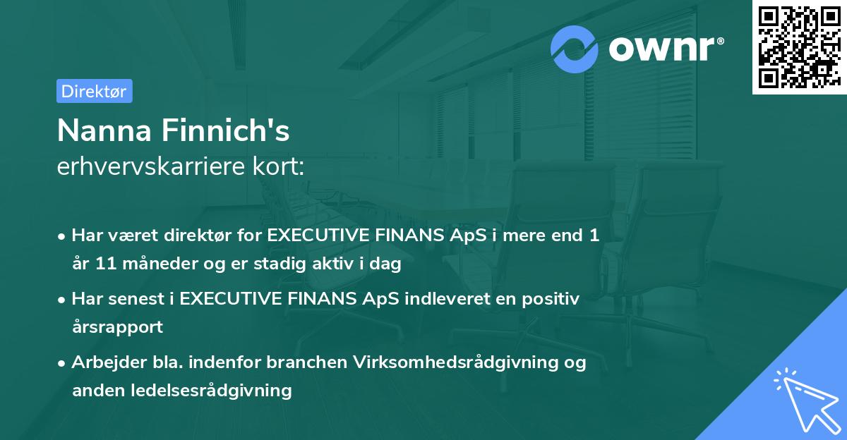 Nanna Finnich's erhvervskarriere kort