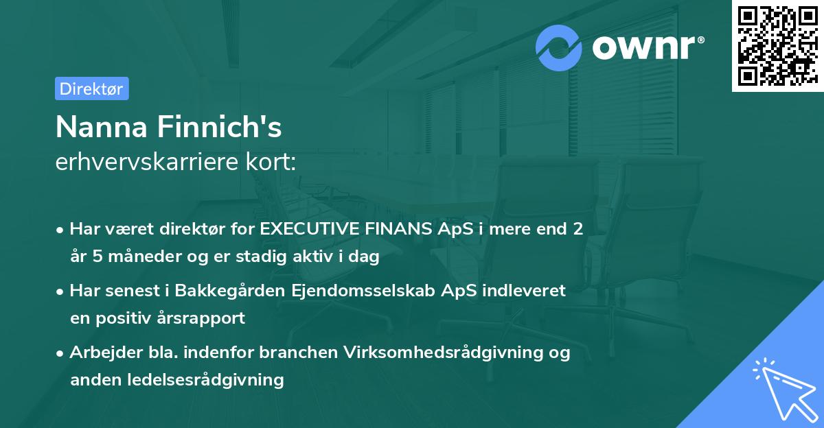 Nanna Finnich's erhvervskarriere kort
