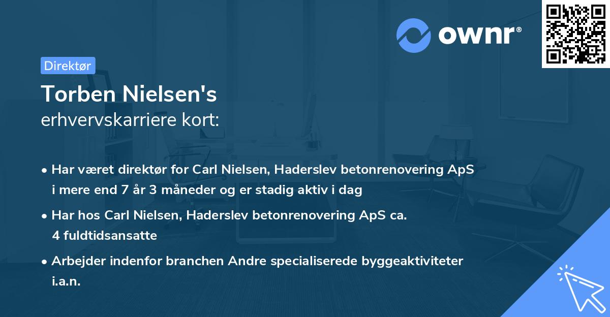 Torben Nielsen's erhvervskarriere kort