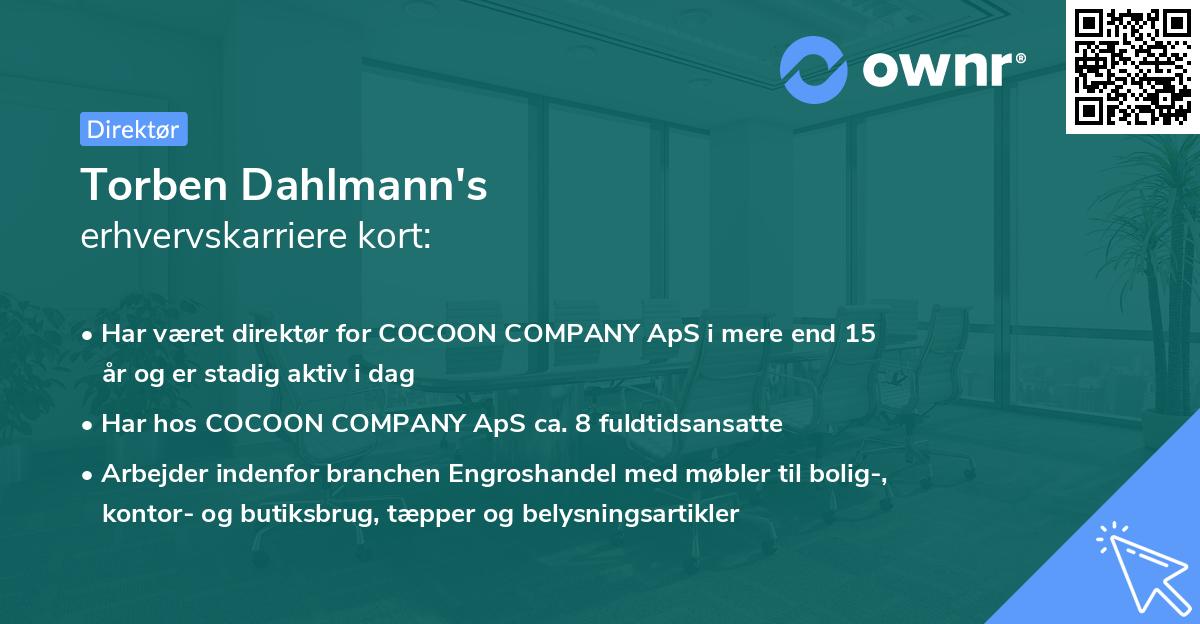 Torben Dahlmann's erhvervskarriere kort