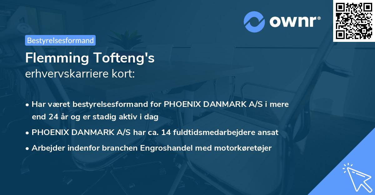 Flemming Tofteng's erhvervskarriere kort