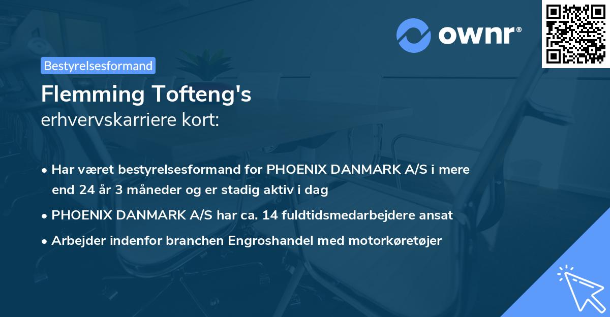 Flemming Tofteng's erhvervskarriere kort