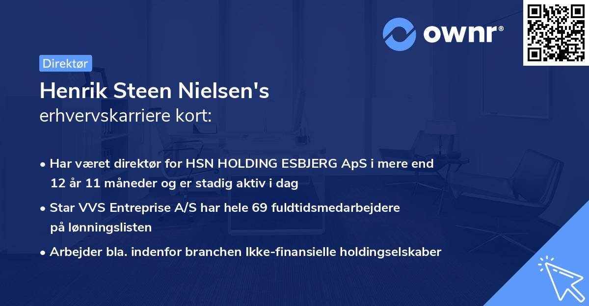 Henrik Steen Nielsen's erhvervskarriere kort