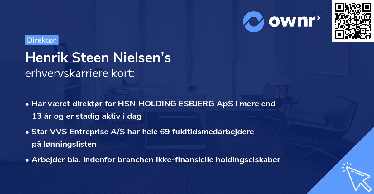 Henrik Steen Nielsen's erhvervskarriere kort