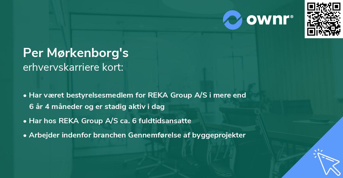 Per Mørkenborg's erhvervskarriere kort