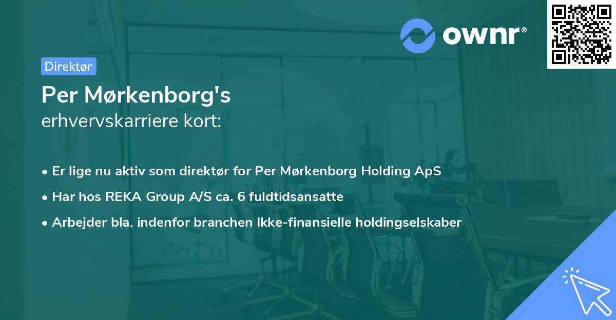 Per Mørkenborg's erhvervskarriere kort