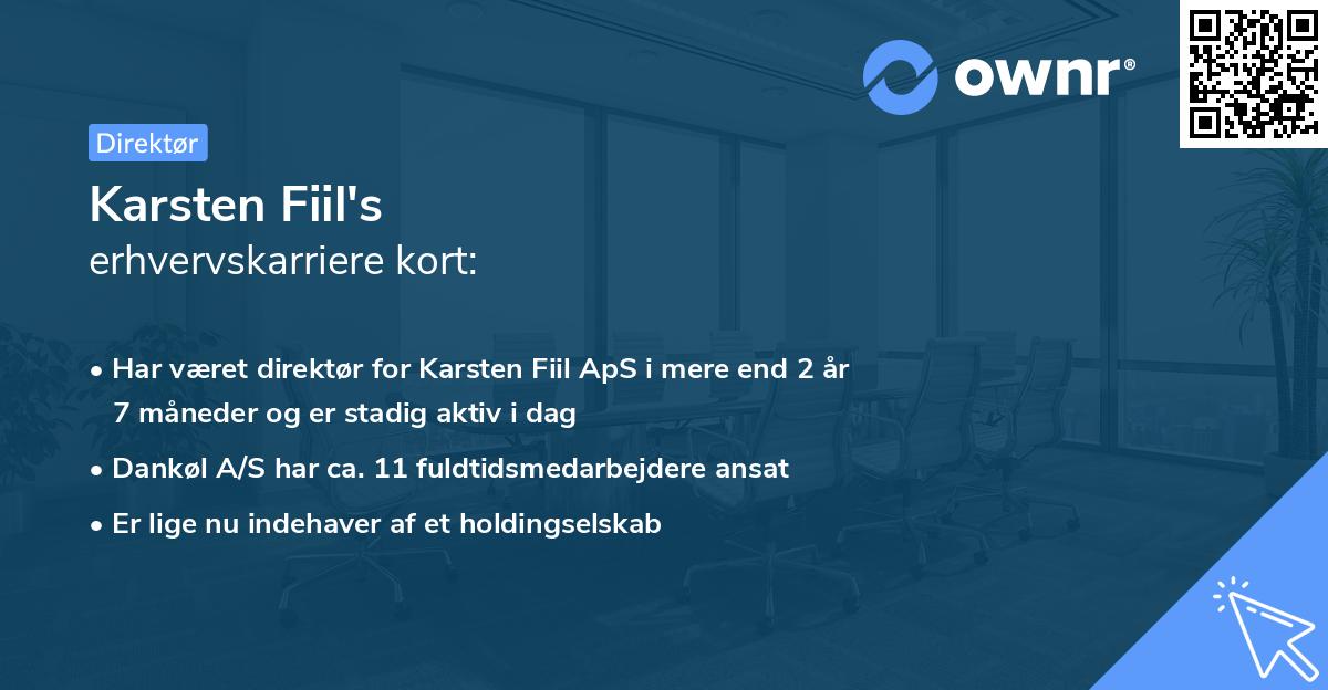 Karsten Fiil's erhvervskarriere kort