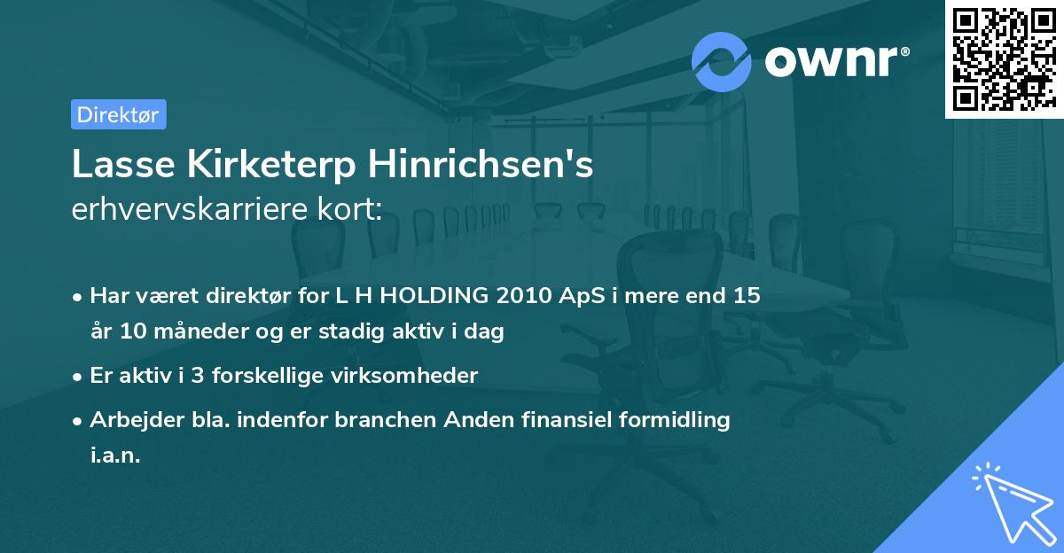 Lasse Kirketerp Hinrichsen's erhvervskarriere kort