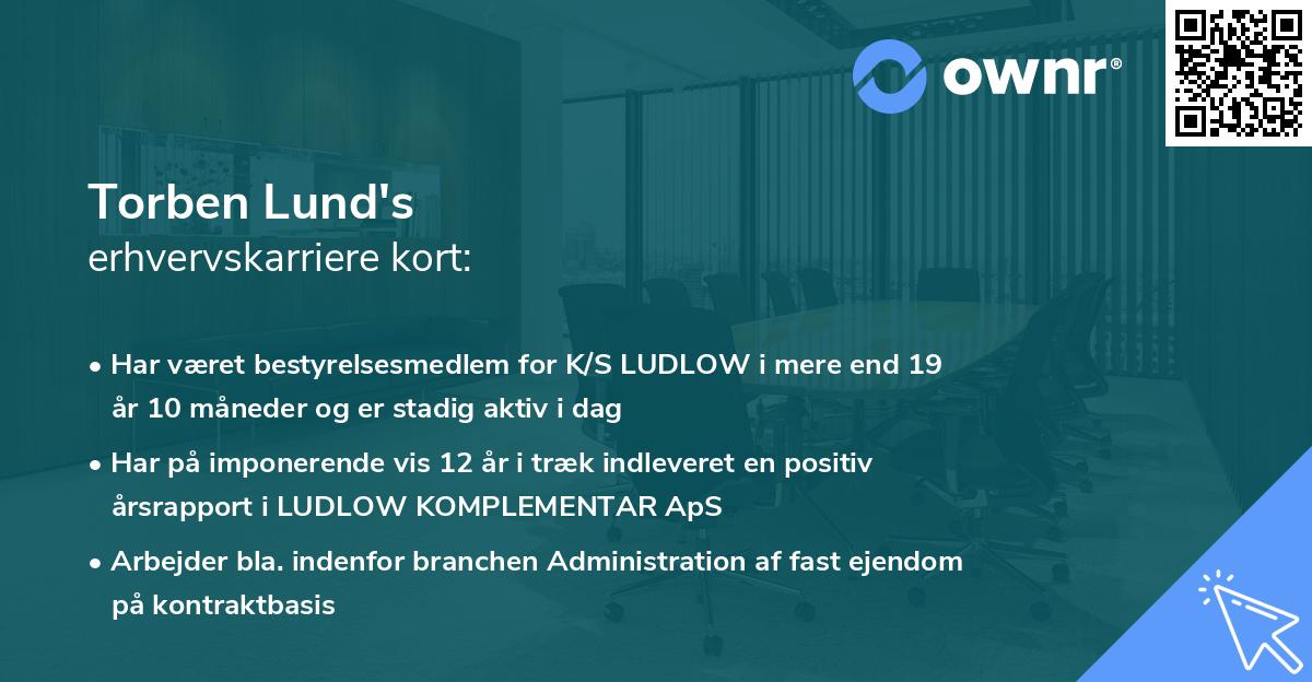 Torben Lund's erhvervskarriere kort