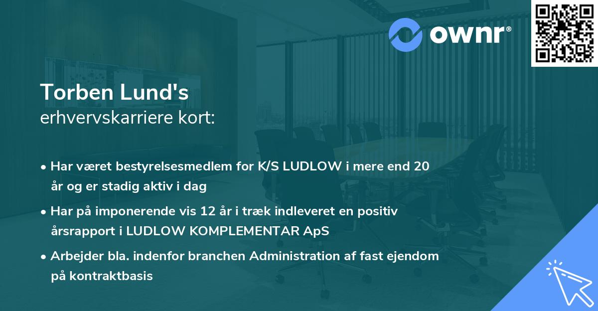 Torben Lund's erhvervskarriere kort