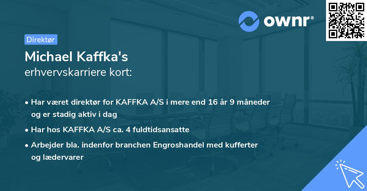Michael Kaffka's erhvervskarriere kort