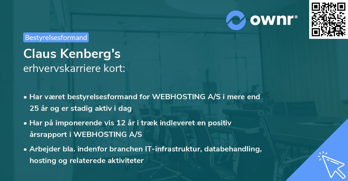 Claus Kenberg's erhvervskarriere kort
