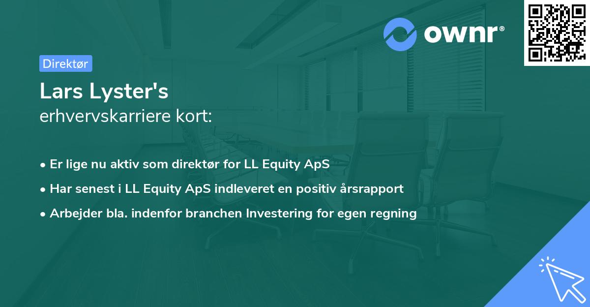 Lars Lyster's erhvervskarriere kort