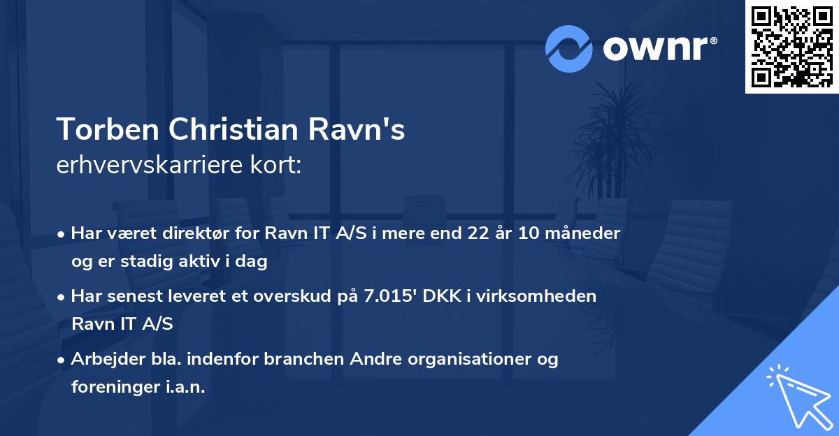 Torben Christian Ravn's erhvervskarriere kort