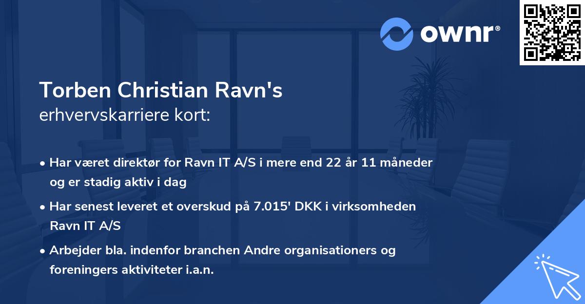 Torben Christian Ravn's erhvervskarriere kort