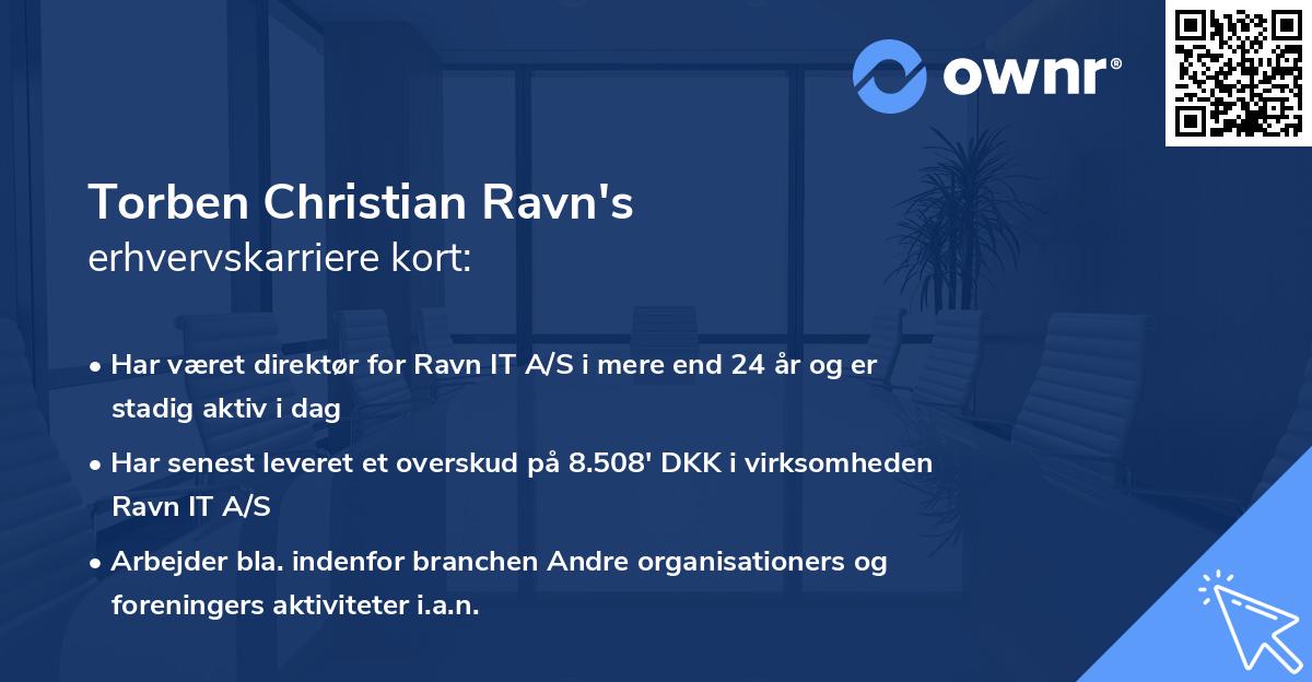Torben Christian Ravn's erhvervskarriere kort