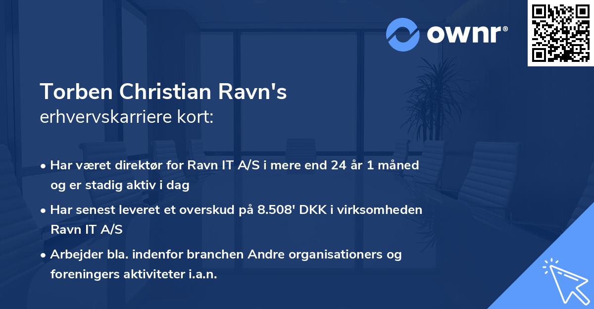 Torben Christian Ravn's erhvervskarriere kort