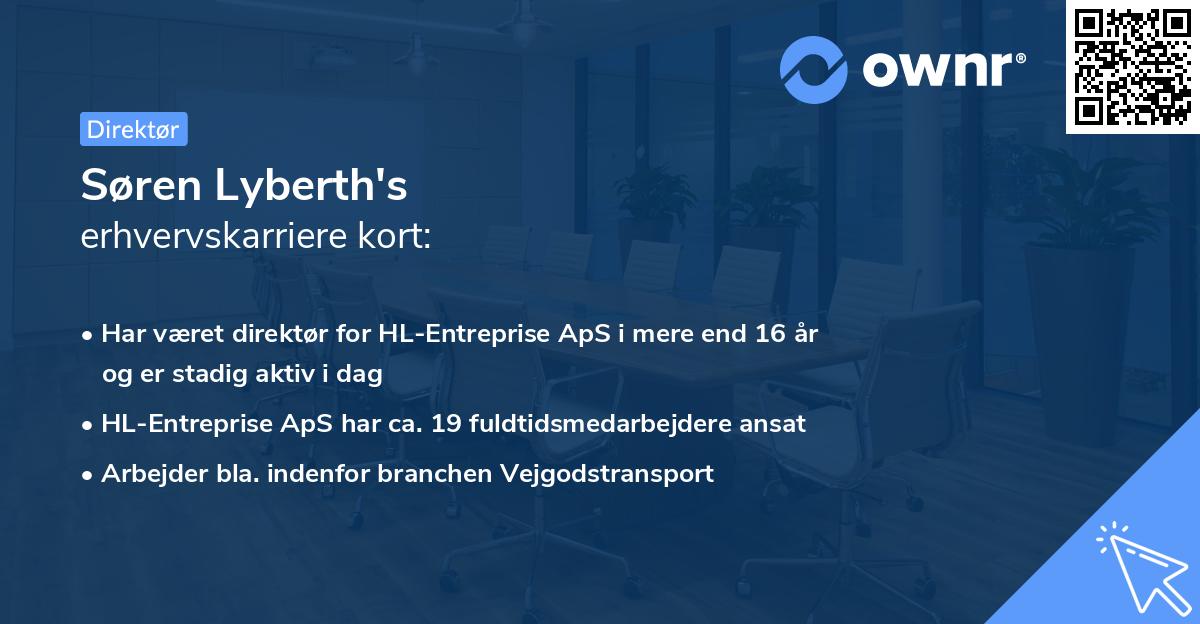 Søren Lyberth's erhvervskarriere kort