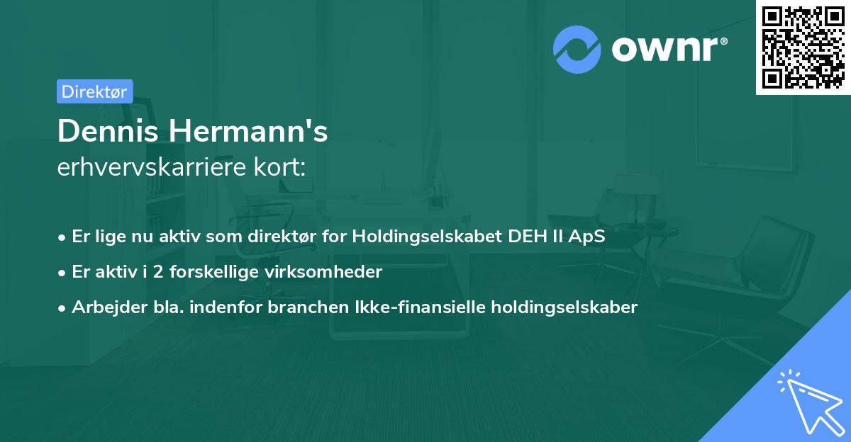 Dennis Hermann's erhvervskarriere kort