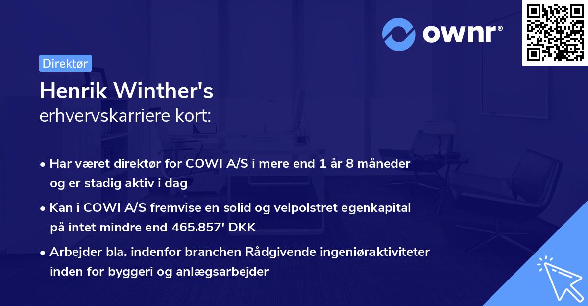 Henrik Winther's erhvervskarriere kort