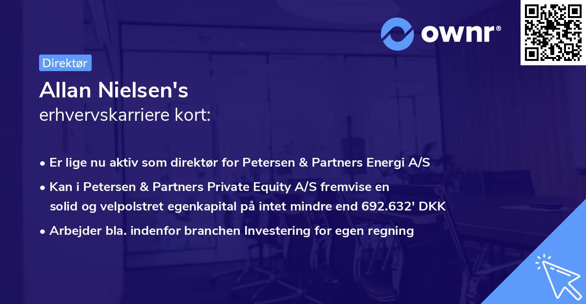 Allan Nielsen's erhvervskarriere kort