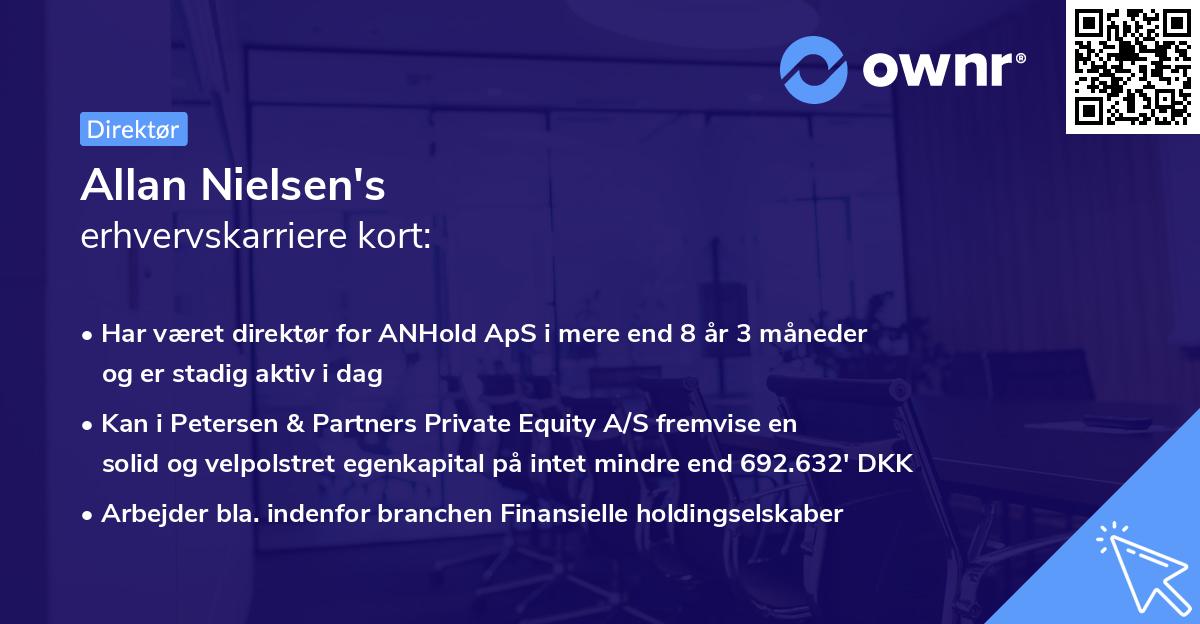 Allan Nielsen's erhvervskarriere kort